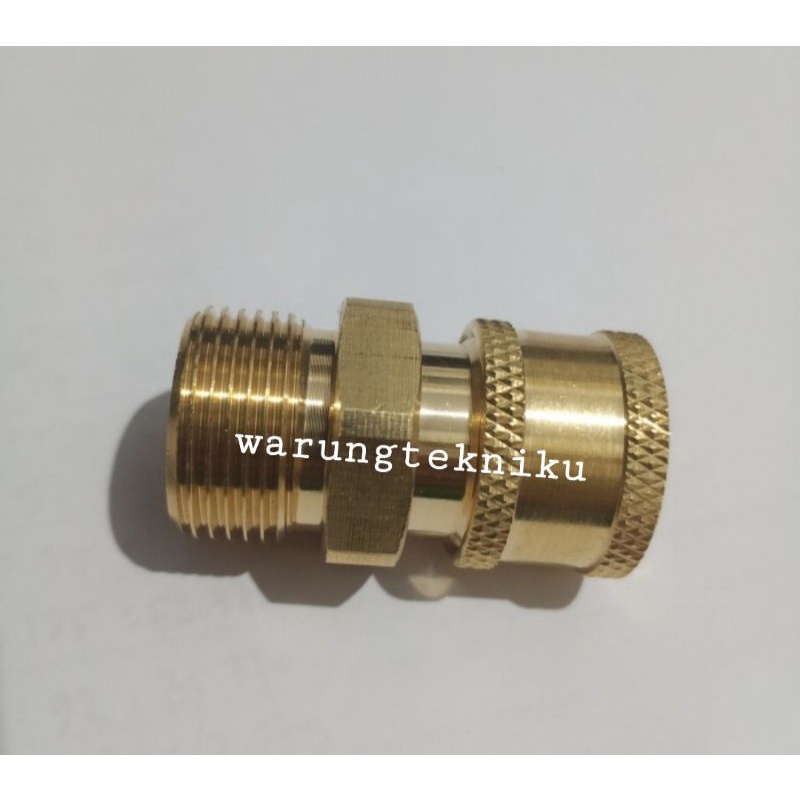 sambungan kran 1/4 inch coupling & M22x 15