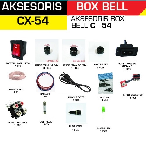 Aksesoris Box Cx-54 CX54 CX 54Perlengkapan Box Cx-54