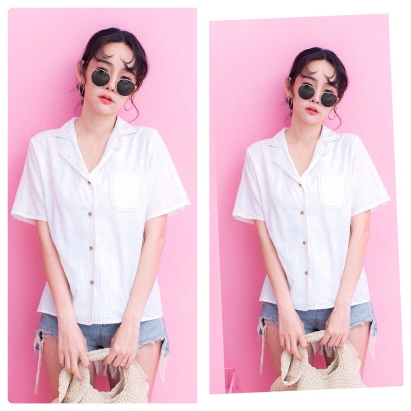 atasan korea vneck/ blouse vneck wanita / K1313