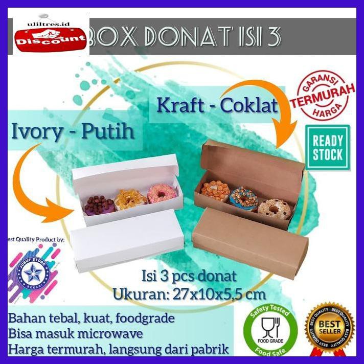 

Y88Rgw- Box Donat Isi 3/ Dus Kue Bolu/Brownies Polos Foodgrade - Cokelat 5Edr7R7-