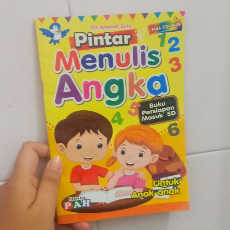 Buku Anak Pintar Menulis Angka - Belajar Menulis Angka untuk Anak PAUD TK - Persiapan Masuk SD