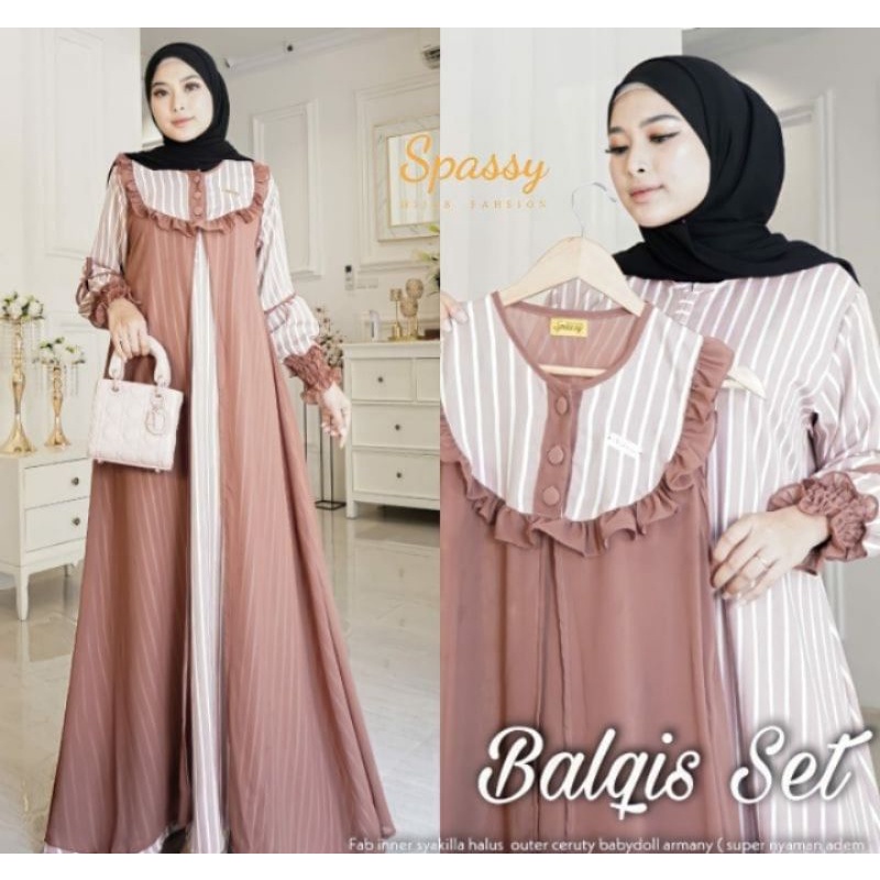GAMIS BALQIS SET JUMBO GAMIS VIRAL SPASSY SALUR JUMBO LD 120CM MUAT BB 85KG