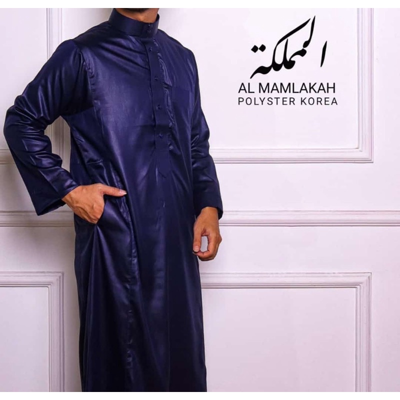 jubah gamis al mamlakah style al haramain hitam