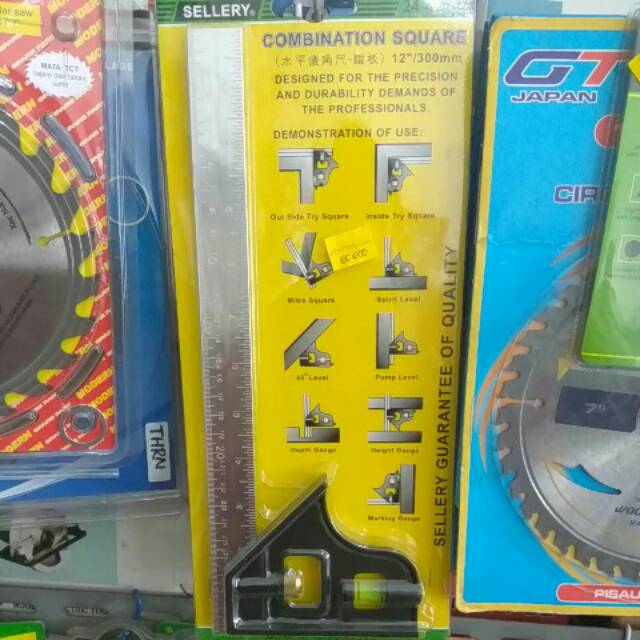 

Penggaris siku kombinasi waterpas Sellery