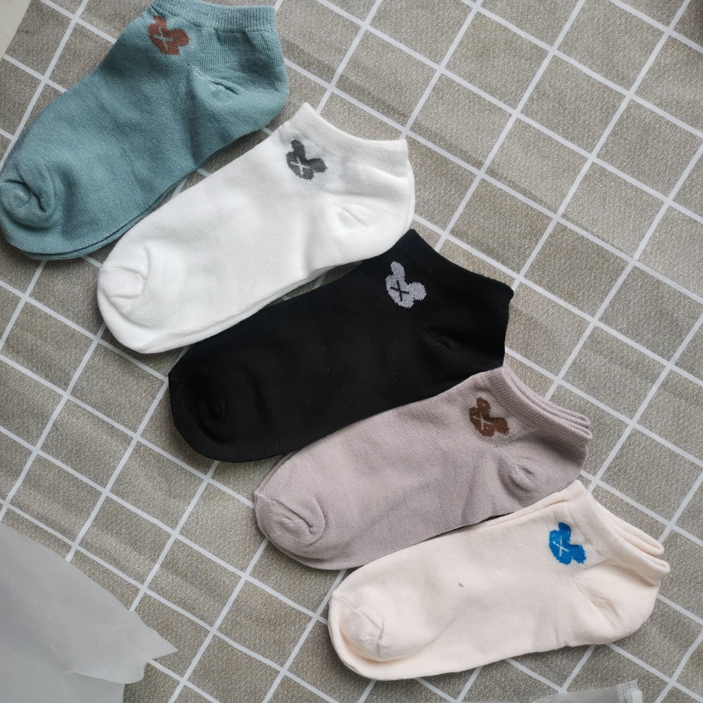 CYS COD Kaos Kaki Polos Bergaris Semata Kaki Kaos Kaki Fashion Style Unisex Ankle Socks KK14