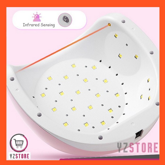 Pengering Kutek kuku Gel Nail Art Manicure Dryer Lampu LED Smart UV YZ06