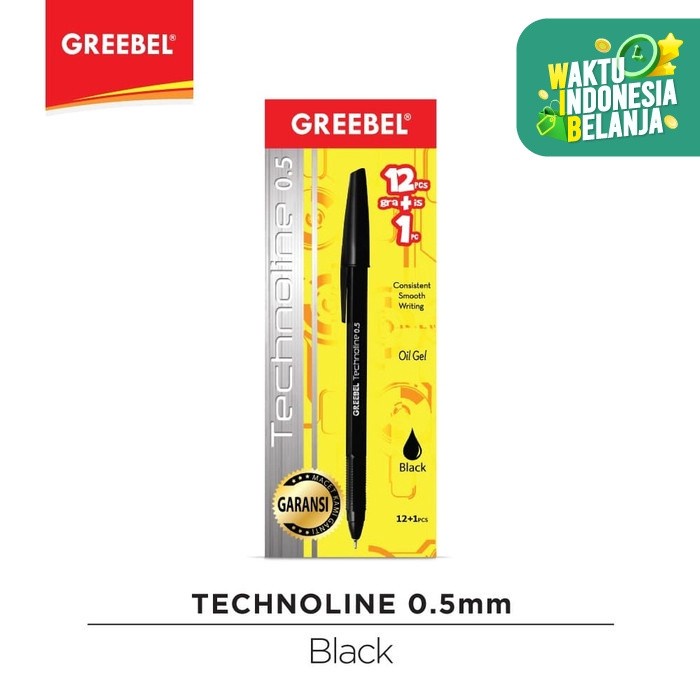 

TERBARU GREEBEL BALLPEN BALLPOINT TECHNOLINE 0.5 BLACK (12+1)