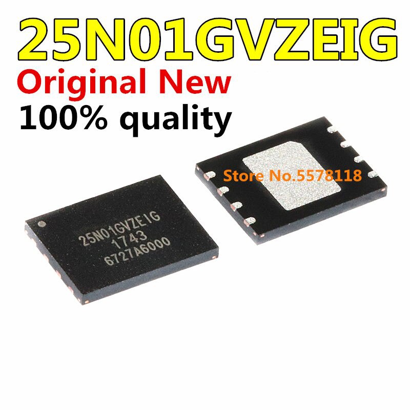 2pcs100% Baru W25N01GVZEIG 25N01GVZEIG W25N01G W25N01 WSON-8 NAND flash In Stock