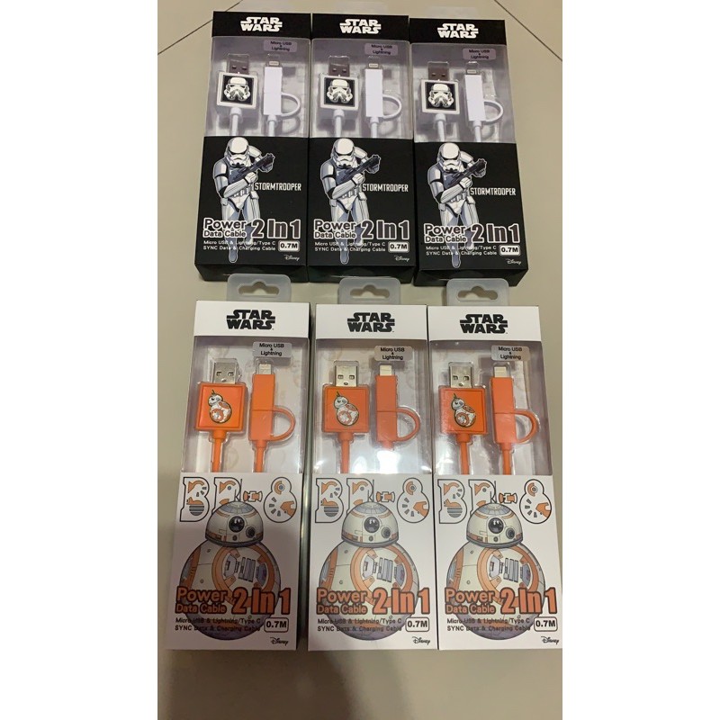 Star wars power data cable 2 in 1/kabel data 2 in 1