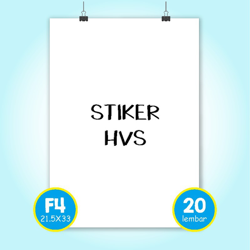 

Stiker HVS uk. F4 (Folio) cocok unt. label dus, label pengiriman, dll ( 1 pak isi 20 lembar)