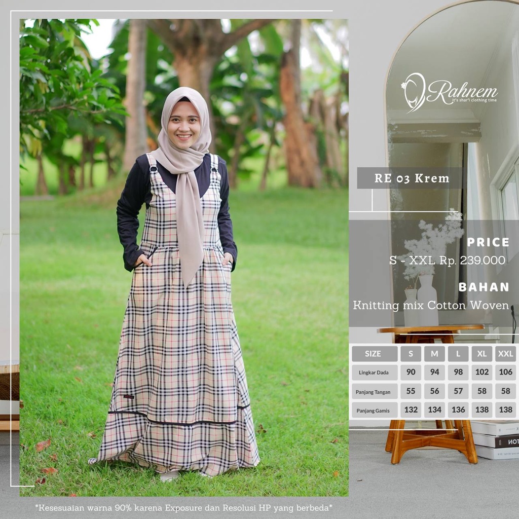 Gamis Terbaru Rahnem RE 03 / Fashion Muslim Gamis