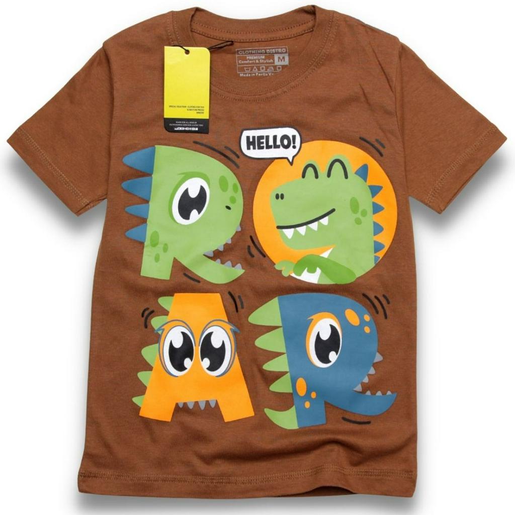 Kaos Anak Laki Laki 1-8 TAHUN [S,M,L,XL] Pusat Grosir Ecer KAOS DISTRO ANAK PEREMPUAN Karakter Lucu Dino RGKIDS