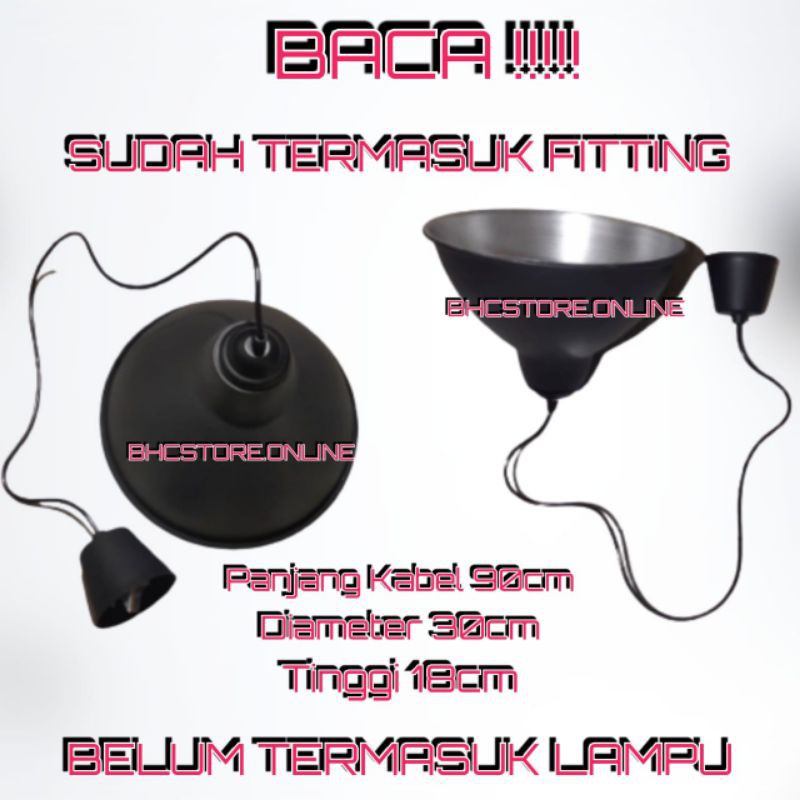 COD Kap Lampu Gantung Cup Hiasan Hias Barbershop Caffe Restoran Rumah Makan Cup Batok Lampu DLL