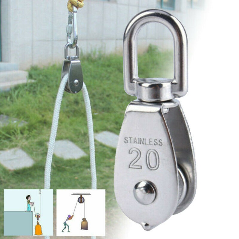 Katrol Kerekan Mini Serbaguna Swivel Pulley Stainless - Silver