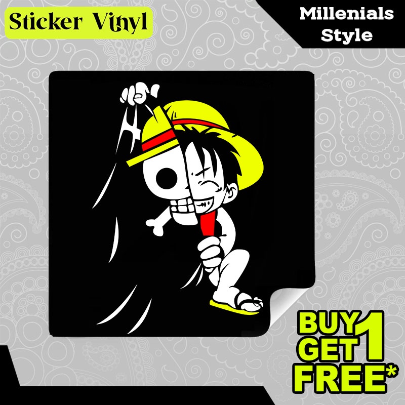 

Stiker Sticker Luffy One Piece Karakter Lucu Anime Jepang Aesthetic Bahan Vinyl Satuan Anti Air