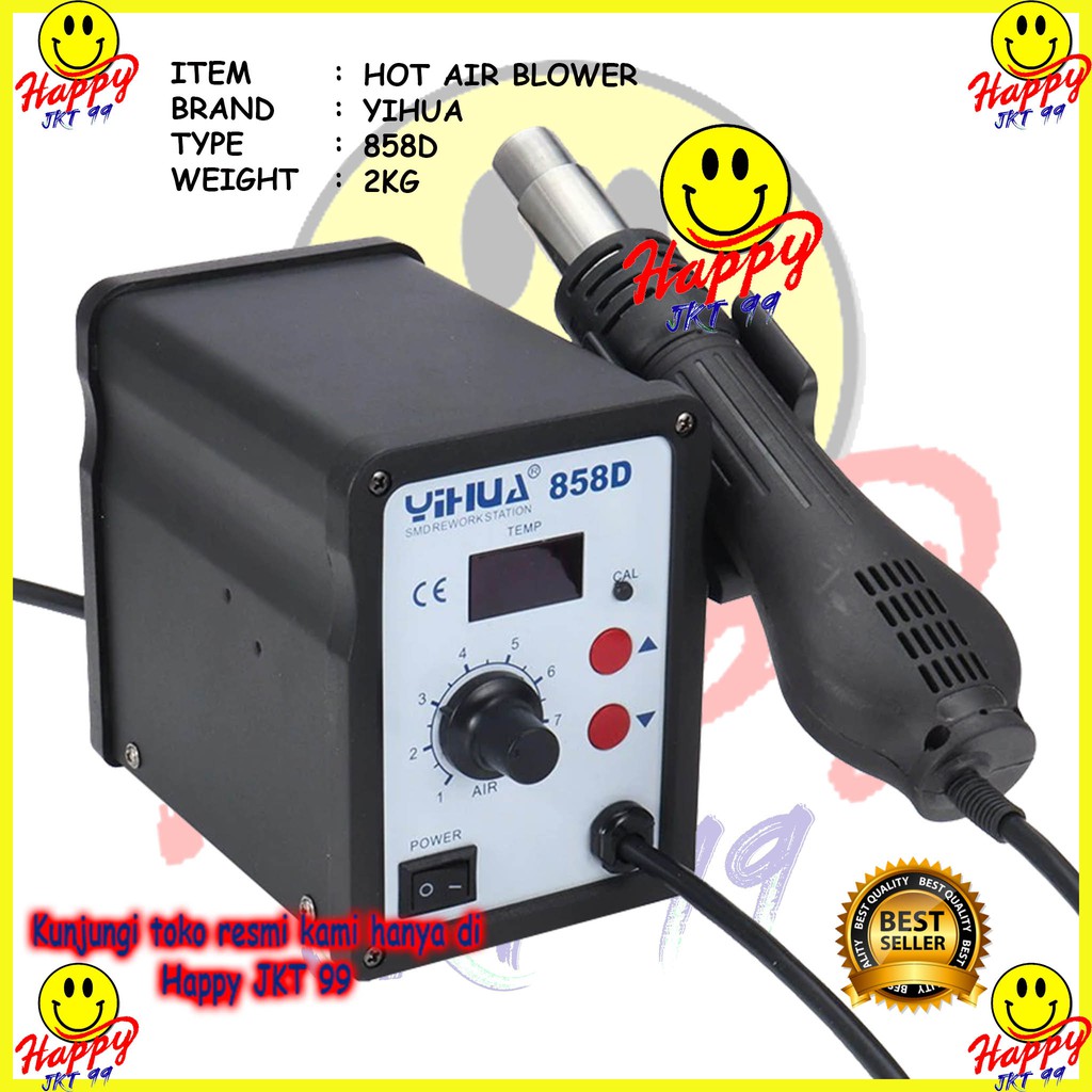 [ HAPPY JKT 99 ] YIHUA 858D 858 D SMD REWORK STATION BLOWER YIHUA 858D ORIGINAL