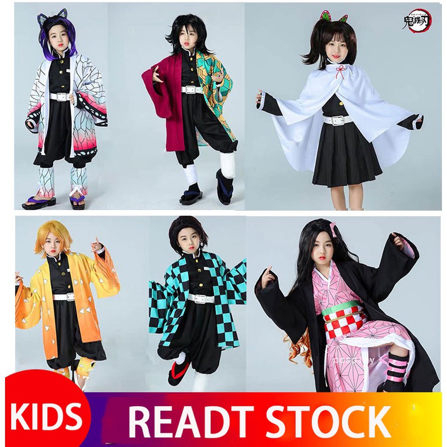 Demon Slayer Kimetsu No Yaiba Kids Cosplay Costume Kids Costumes Shopee Indonesia - roblox demon slayer outfits