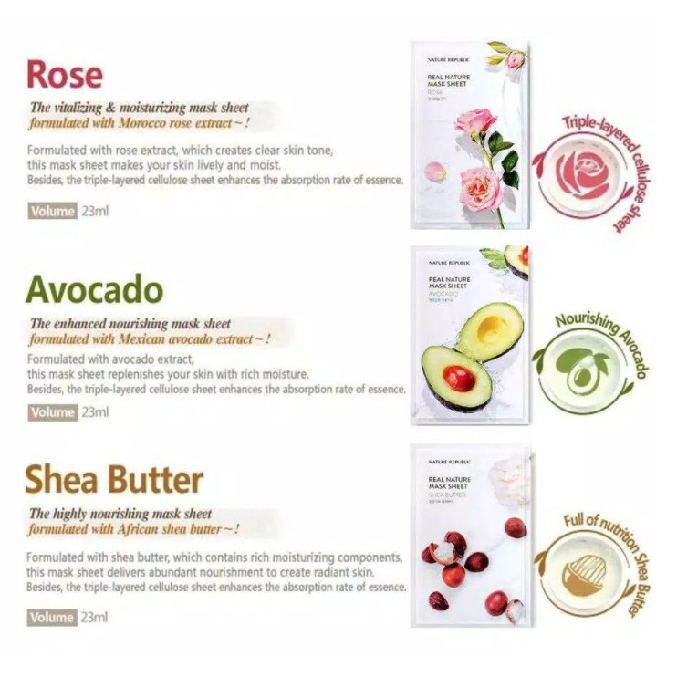 NATURE REPUBLIC REAL NATURE MASK SHEET