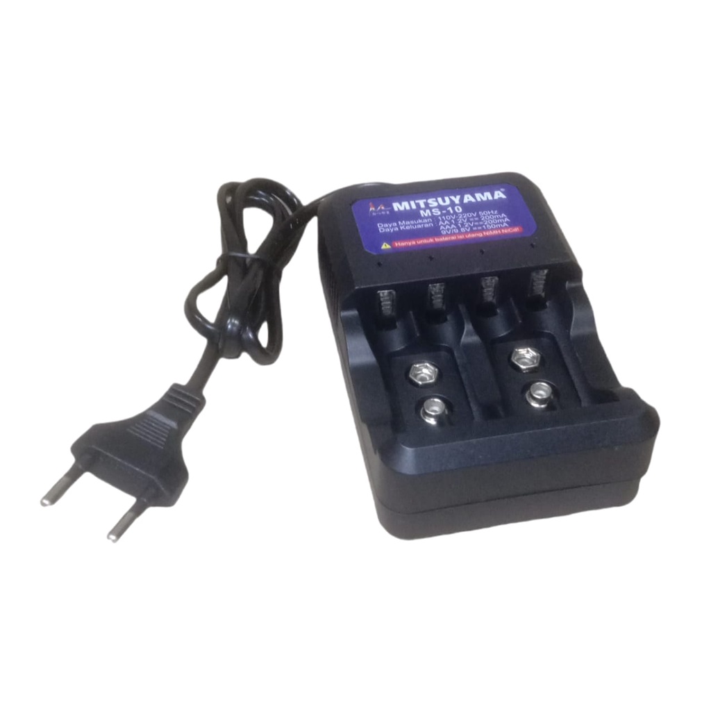 Alat Charger Baterai Super Cepat Untuk Jenis AA /AAA (1.2V) &amp; Baterai Kotak 9V Multifungsi