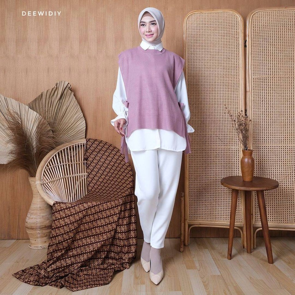 VEST ROMPI TALI RAJUT WANITA - DALMI VEST DEEWIDIY