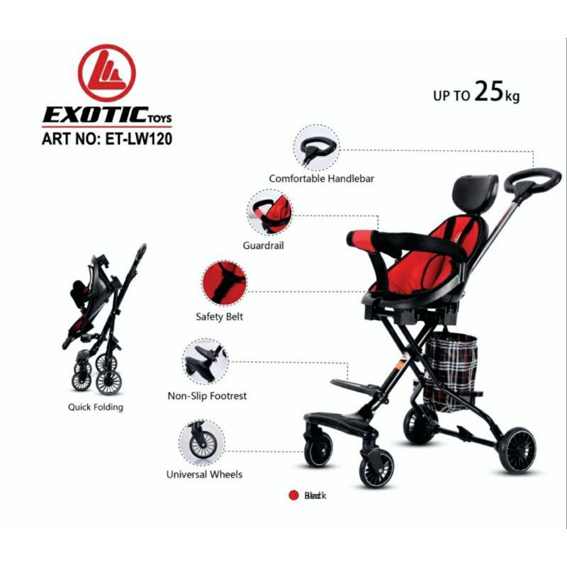 MAGIC STROLLER BABY EXOTIC ET LW 120 KURSI BISA ARAH DEPAN DAN BELAKANG SANDARAN KERETA DORONG ANAK BAYI