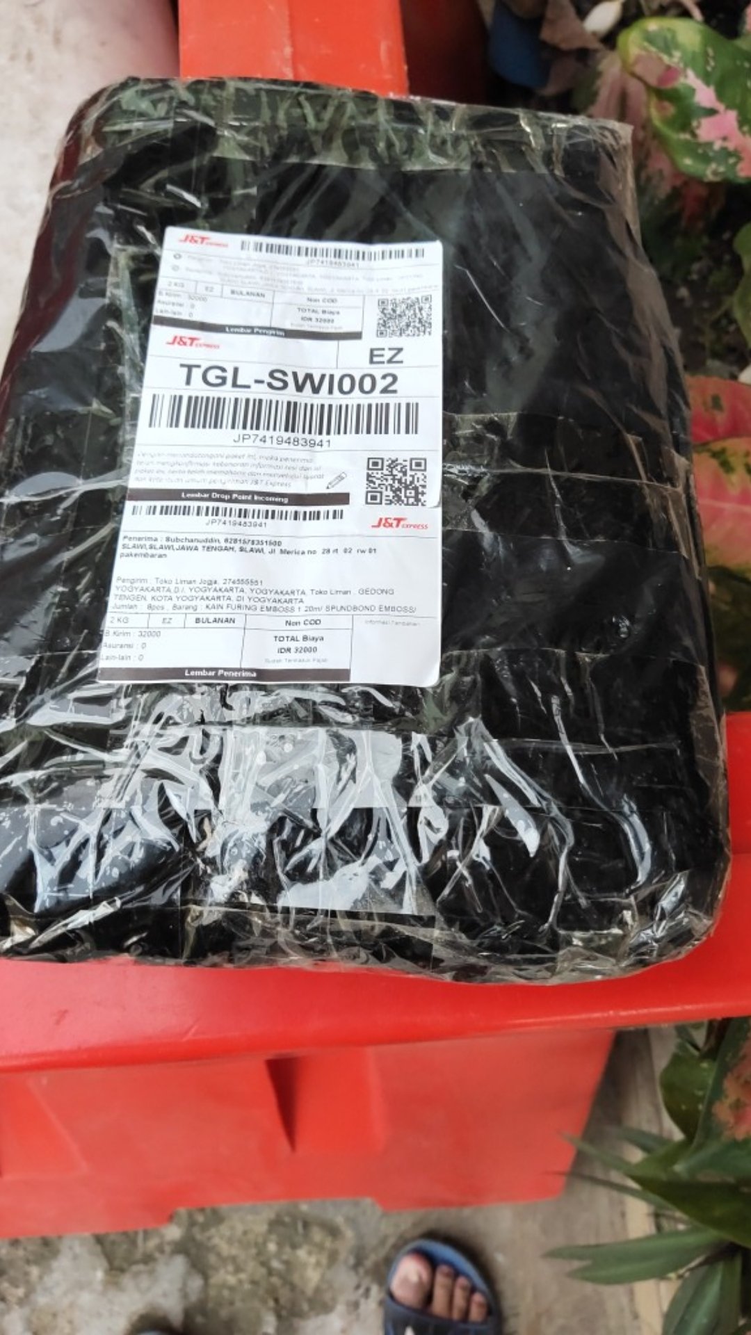 Kain Furing Emboss 1.20m/ Spundbond Emboss/ Wallpaper Dinding Emboss