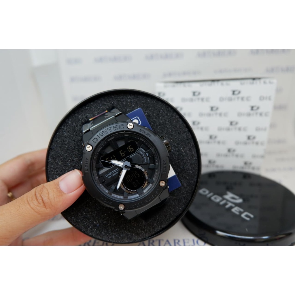 JAM TANGAN PRIA DIGITEC DG 3111 M FULL HITAM RANTAI