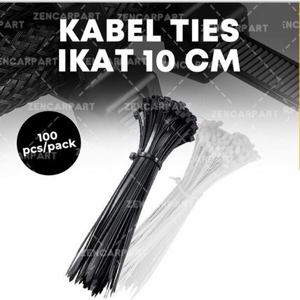 KABEL TIS Cable Ties 10cm Cabel Tie Tali Serut perapih Kabel 10 cm 100pcs