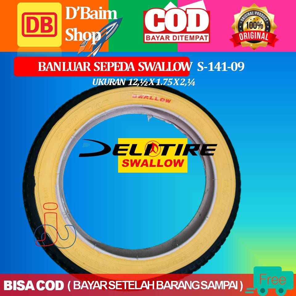 Ban luar Sepeda Swallow S-141-09 Ring 12,5 Ban Sepeda Murah