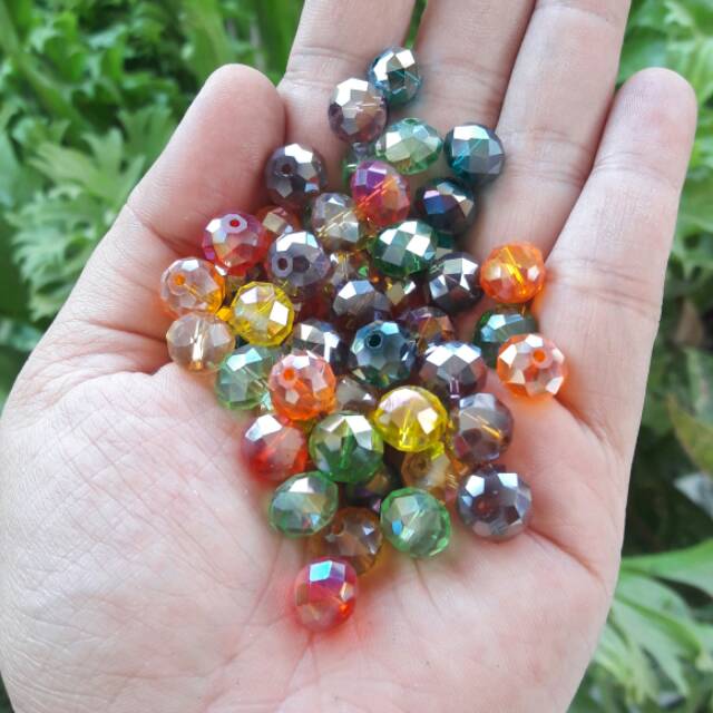 Kristal ceko ukuran 10mm mix warna