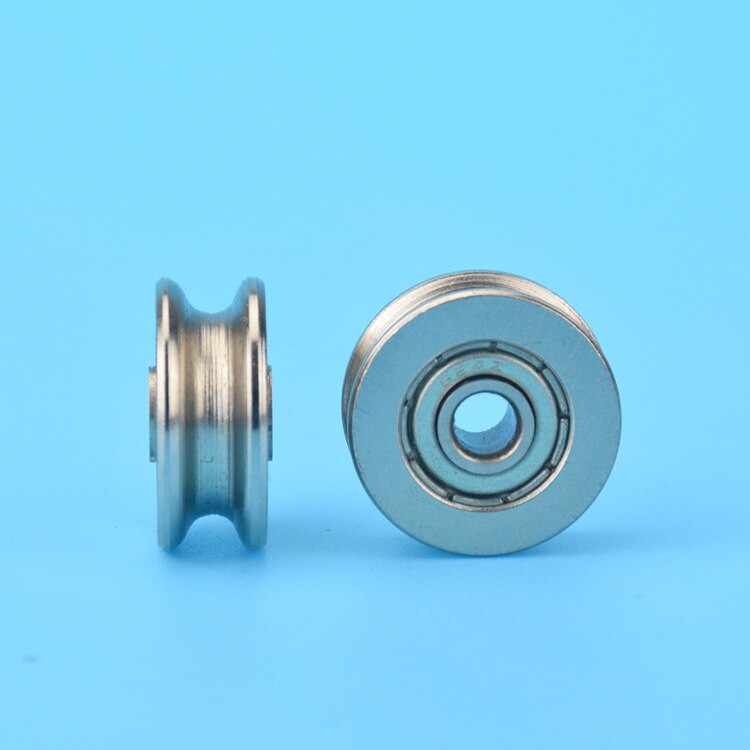 [U0418-7]10PCS U groove type nickel plate chrome steel U type groove inner diameter 4 ball bearing