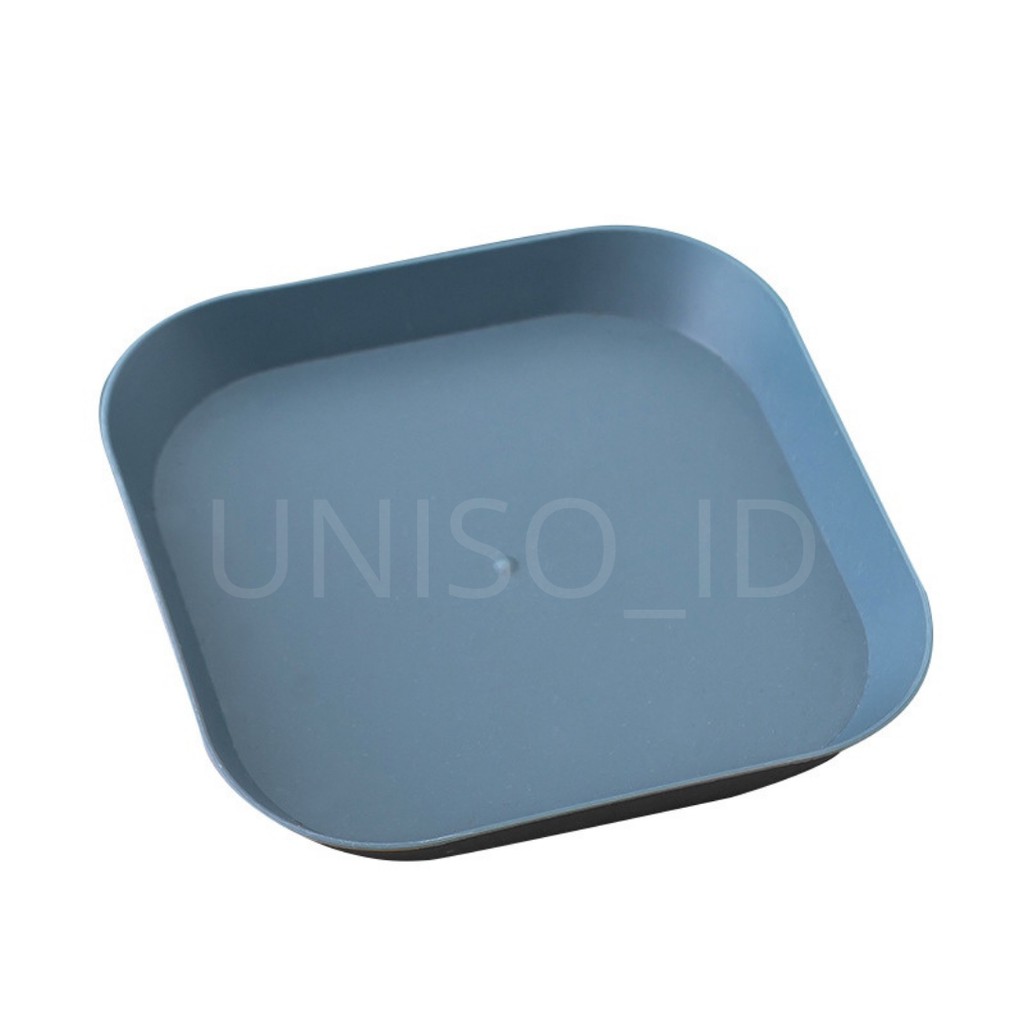 UNISO - PIRING PLASTIK MAKAN UNIK TEMPAT WADAH BUAH SAYURAN SNACK KUE SAJI SERBAGUNA MAKANAN | PIRING SNACK | PIRING UNIK | PIRING ESTETIK | PIRING PLASTIK KECIL | PIRING BUAH | PIRING MURAH-Biru