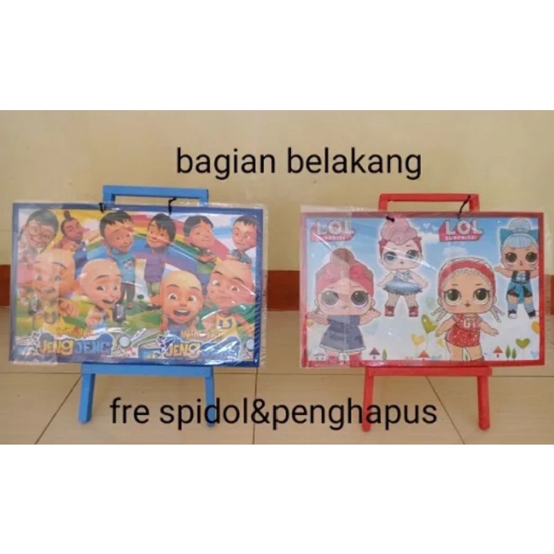 

1 set papan tulis white board free spidol dan penghapus - papan tulis dan penyanggah kayu