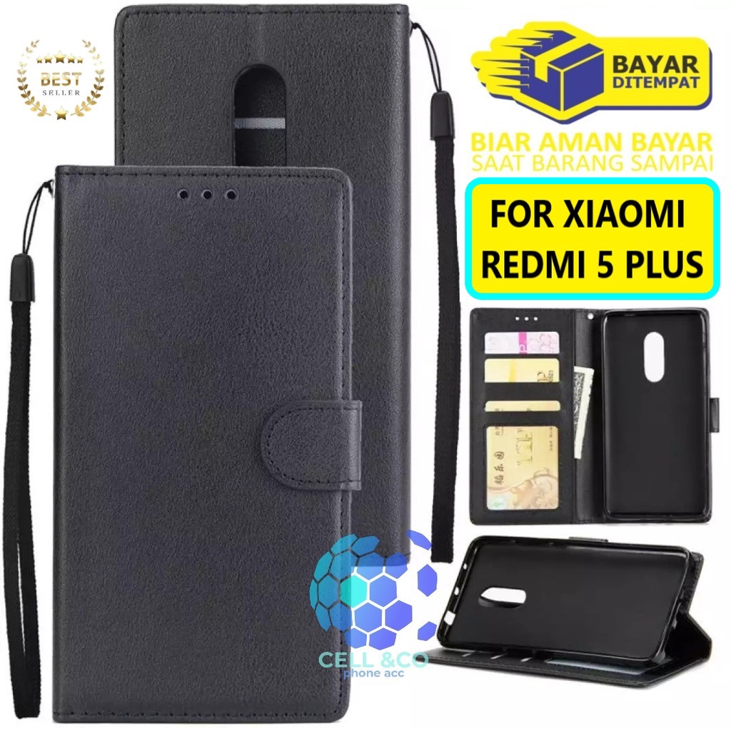 Flip cover XIAOMI REDMI 5 PLUS Flip case buka tutup kesing hp casing flip case leather wallet