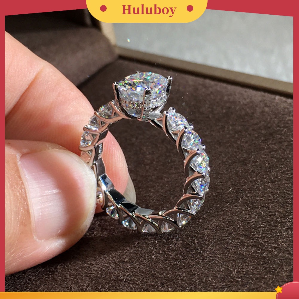 Hu Hu Hu Hu Hu Alat Bantu Pasang Kacamata♡ Cincin Wanita Hias Berlian Imitasi Gaya Elegan Untuk Pernikahanpertunanganhadiah