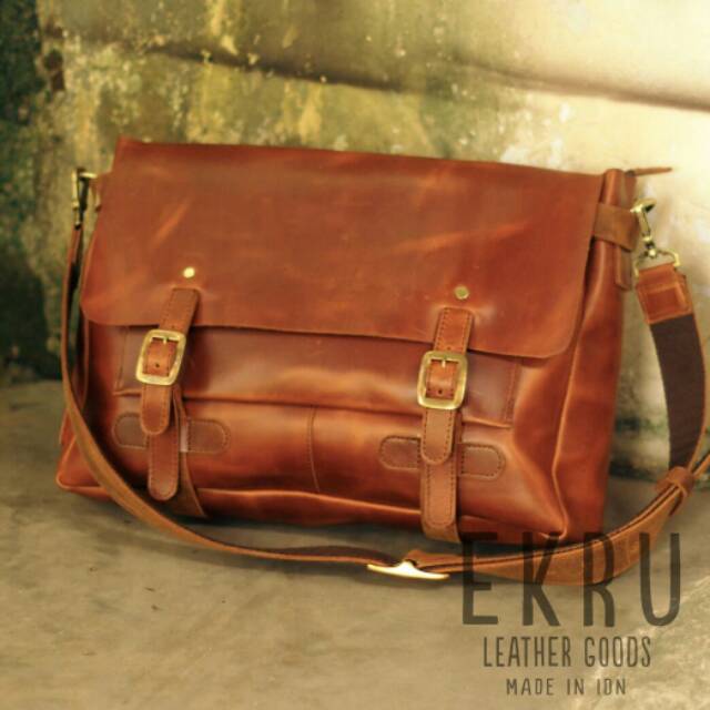 LEATHER POSTMAN MESSENGER BAG / TAS SELEMPANG PRIA KULIT ASLI VINTAGE