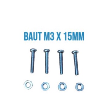 BAUT M3 X 15MM JP 20PCS