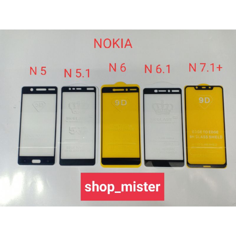 Tempered Glass Full Layar Nokia 2.2 Nokia 4.2 Nokia 5 5.1 Nokia 6 6.1 Nokia 3.1+ Nokia 5.1+ Nokia 6.