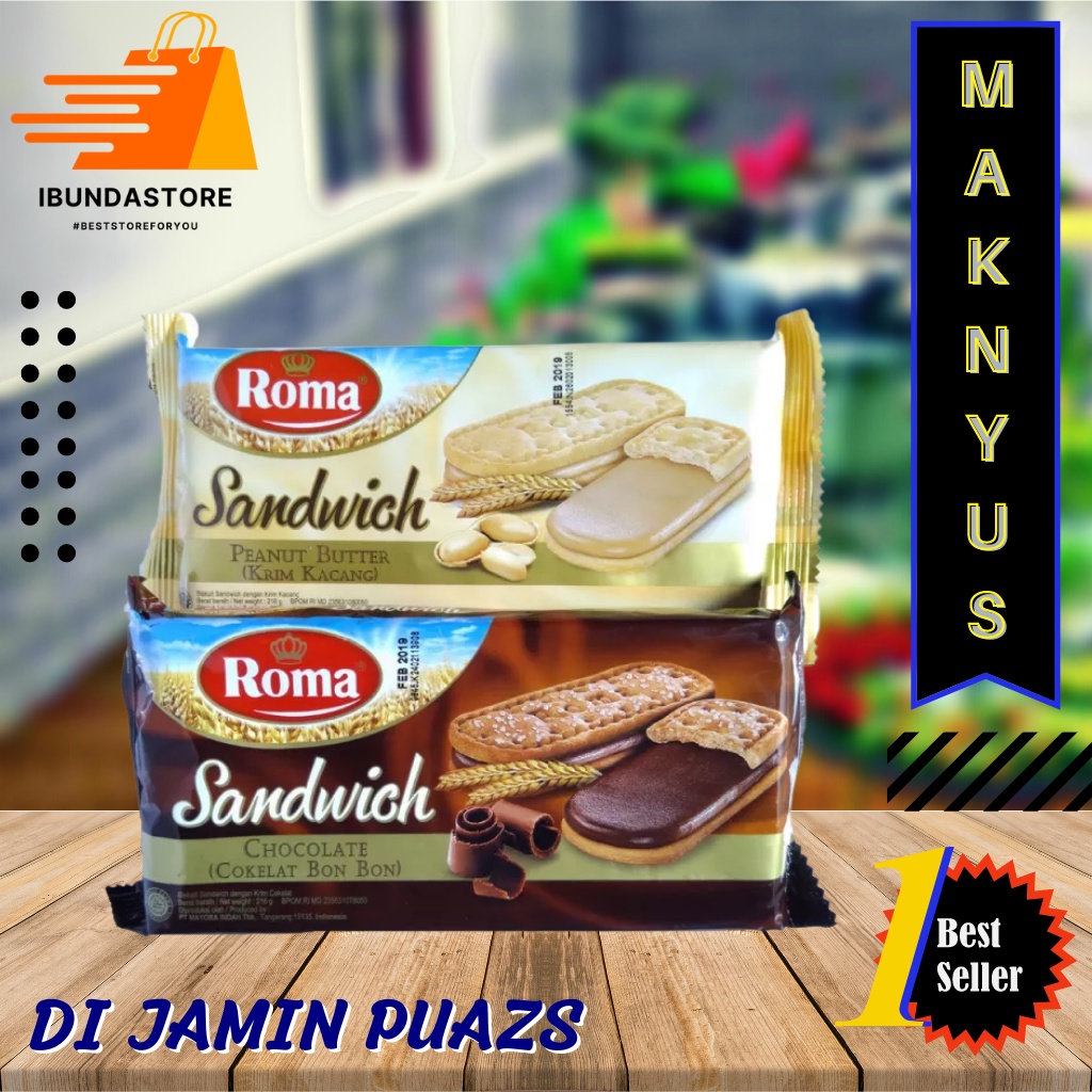 

Roma Sandwichi 216 gram / Biskuit isi coklat / Snack Murah / Camilan / Jajan Warung / Agen Trusted / IBUNDASTORE