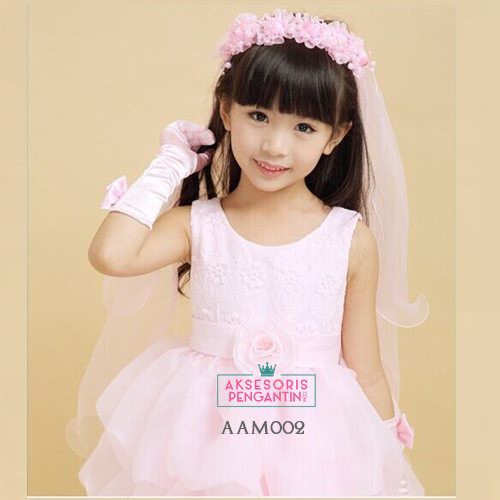 [SIAP KIRIM] MAHKOTA ANAK AKSESORIS RAMBUT FLOWER CROWN BUNGA 2 LAYER AAM002