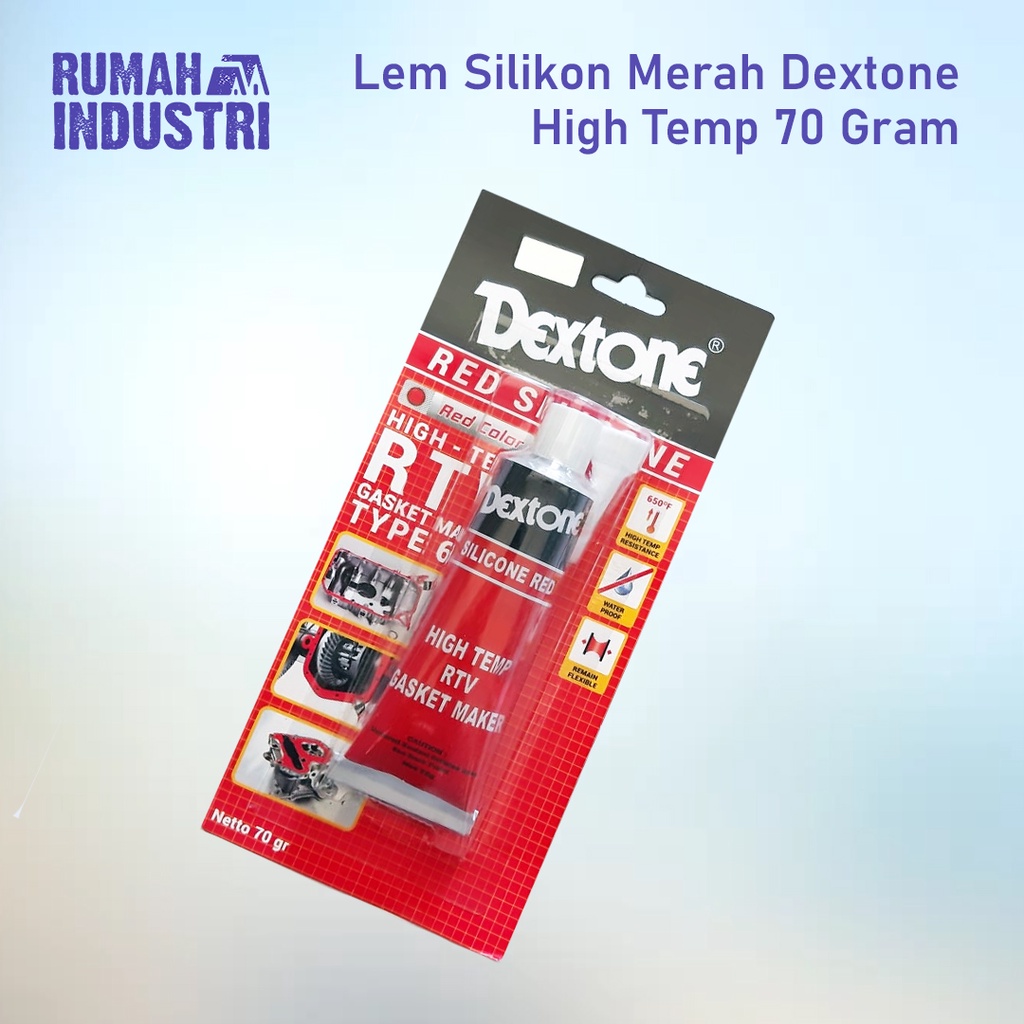 

TERBUKTI! Lem Silikon Merah Red Silicone Gasket High Temp Dextone 650 70 Gram