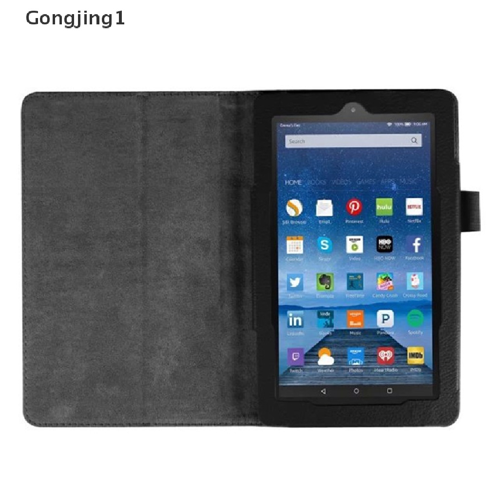 Gongjing1 FLIP CASE Bahan Kulit PU Untuk Amazon Kindle Fire HD 7 8 10 ALL 2015-2019