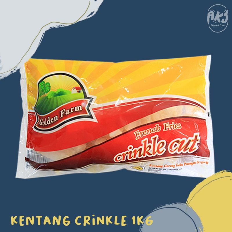 

Kentang Crinkle Cut - Gerigi Golden Farm 1kg - 500gr