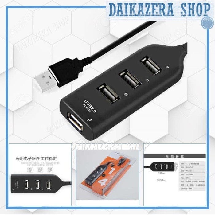 USB Hub 2.0 4 Port Portable