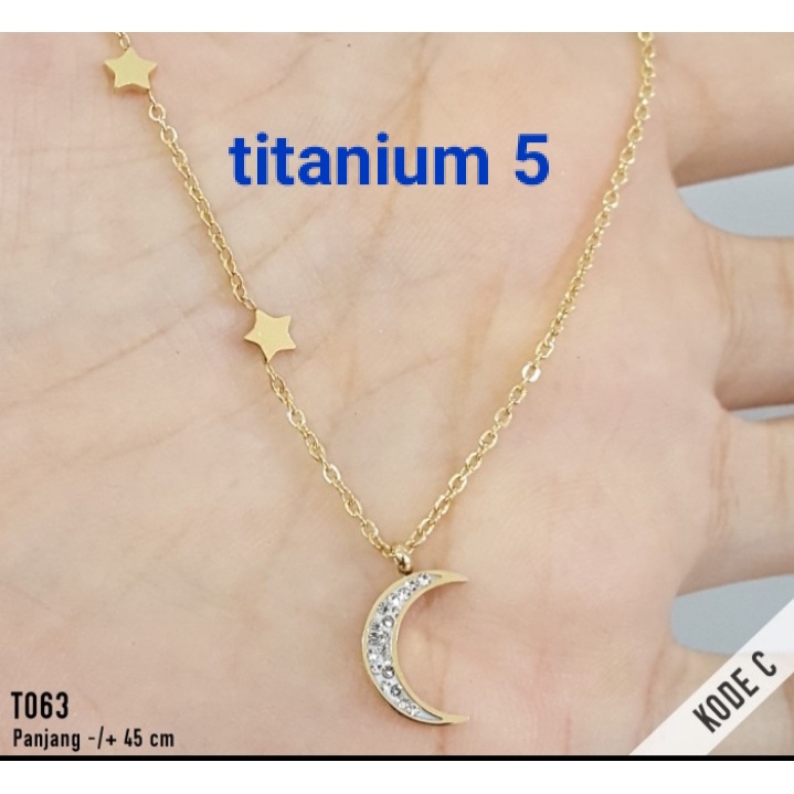 Kalung Titanium Wanita Anti KaBSt Perhiasan Premium