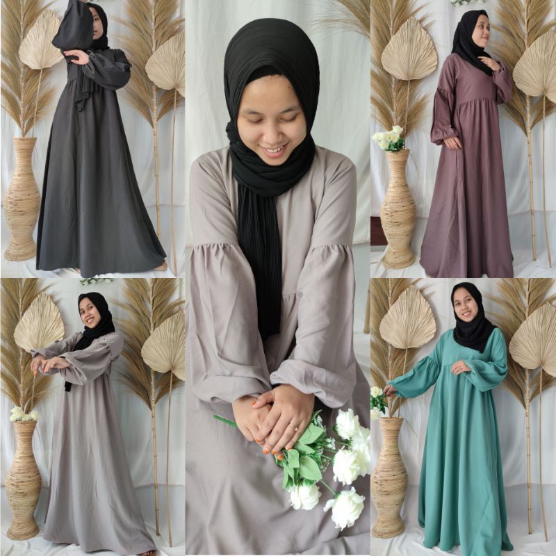 gamis tangan balon