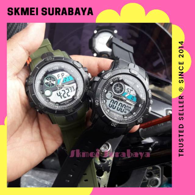 [ COD ] SKMEI 1428 ORIGINAL ANTI AIR WATERPROOF JAM TANGAN PRIA SURABAYA