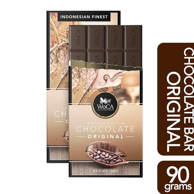 2eyl woca premium chocolate bar - cokelat batang rasa original - 90 gram gzfp
