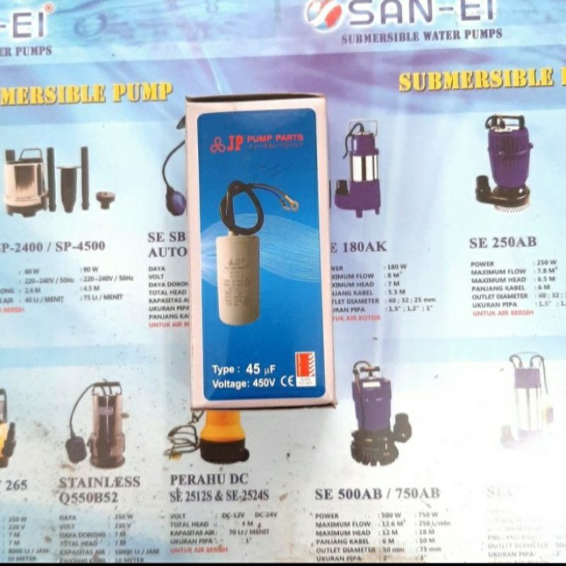 Kapasitor Pompa Air 45UF