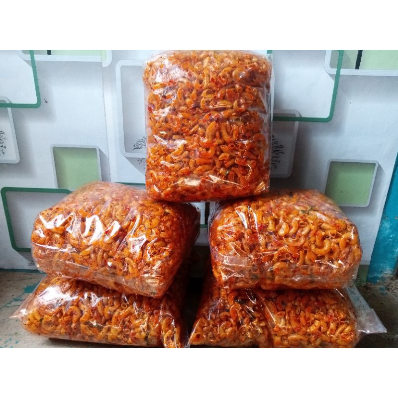 (PAKET RESELLER 5 KG) Seblak kering Jablay kemplang seblak kering Extra pedas Daun jeruk Netto 1000 gram/1 kg